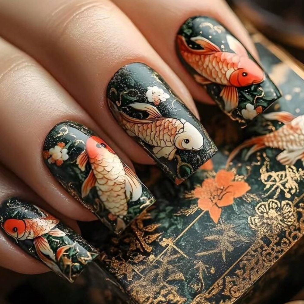 Koi Fish Press On Nails